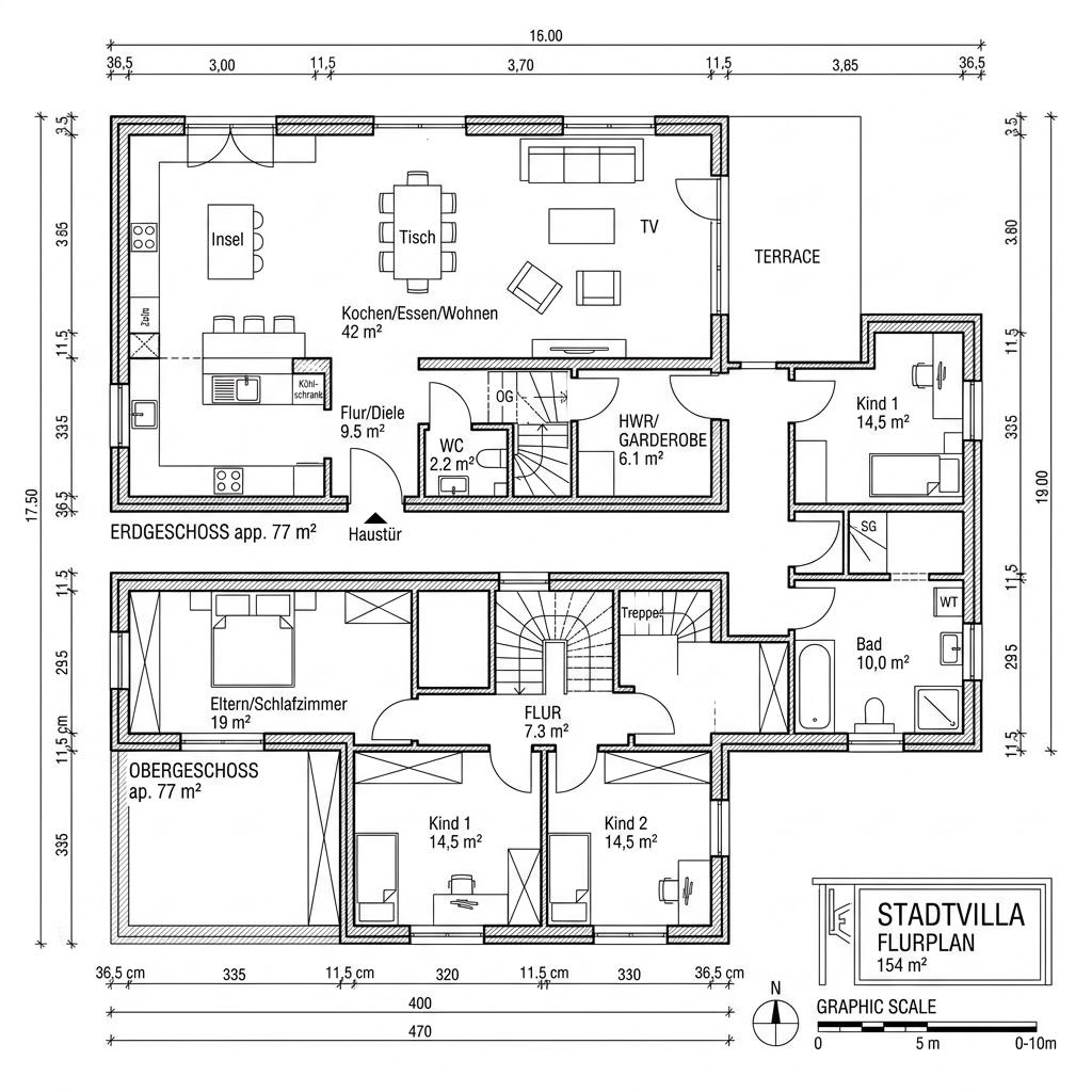 Stadtvilla Stadtvilla Eisenach von Econ Das Haus — Massivhaus mit rund 154 m²