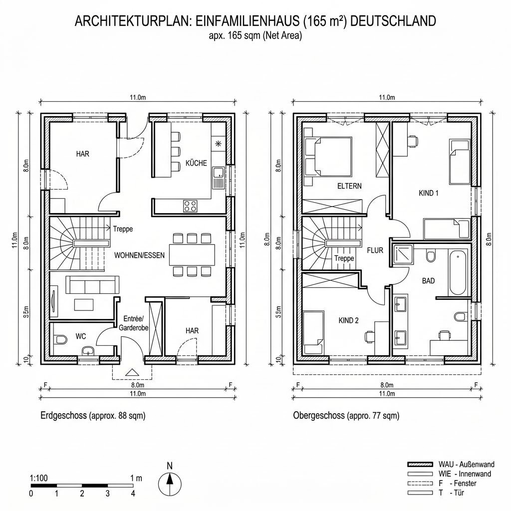 Stadtvilla Ökohaus 165 von Fertighaus WEISS — ökologisches Holzfertighaus mit Zeltdach