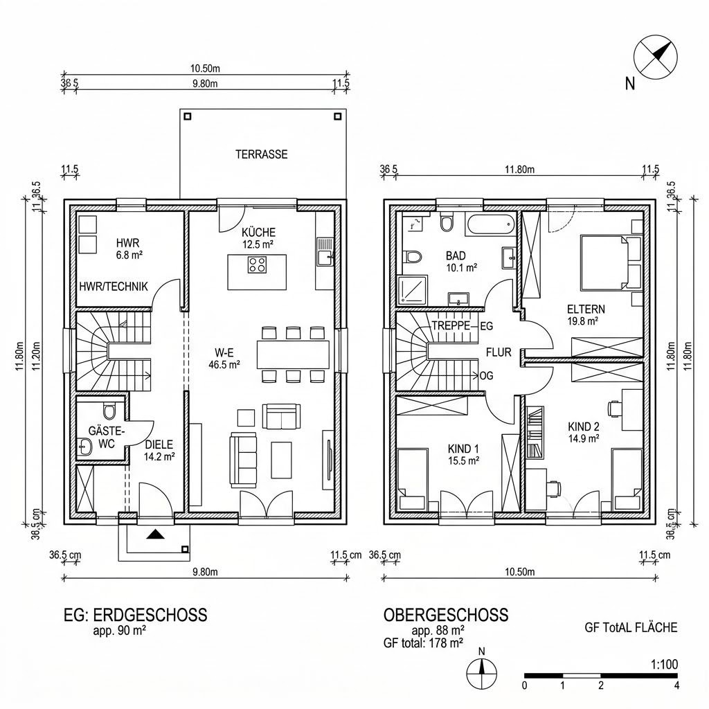 Stadtvilla City 178 von Genböck Haus — Fertighaus mit rund 178 m²