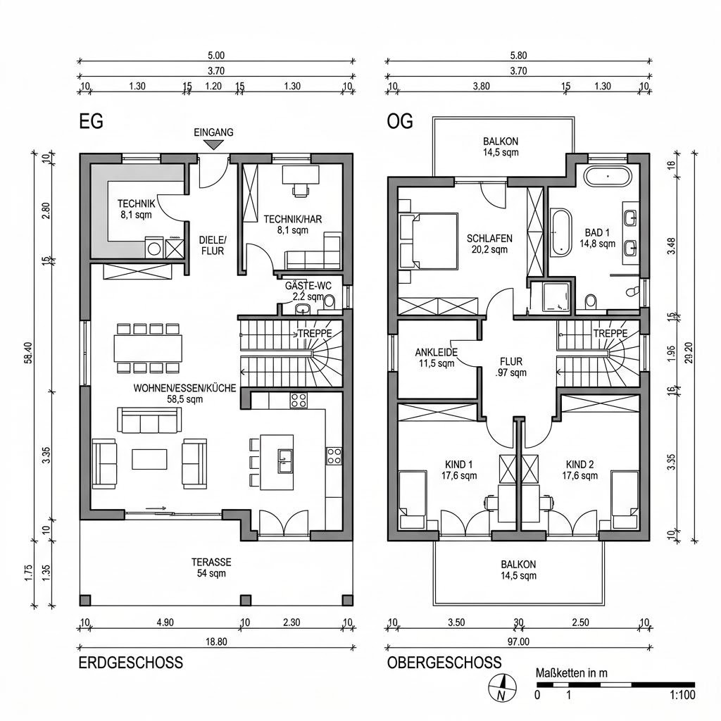 Stadtvilla City 205 von Genböck Haus — Fertighaus mit rund 205 m²