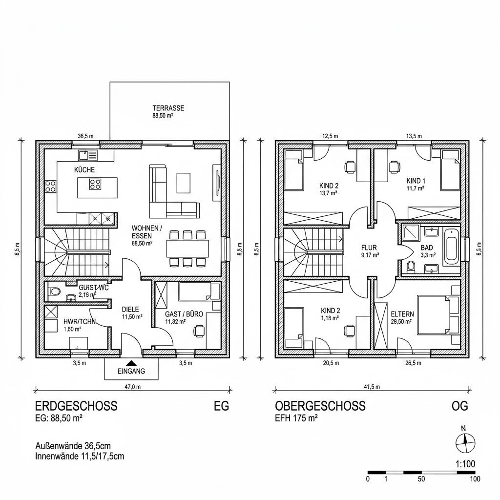 Stadtvilla City 175 von Haacke Haus — Massivhaus mit rund 175 m²