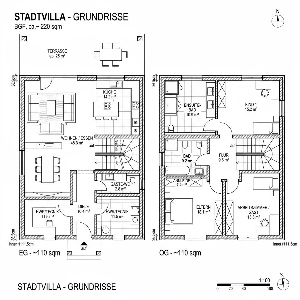 Stadtvilla City 220 von Haacke Haus — Massivhaus mit rund 220 m²