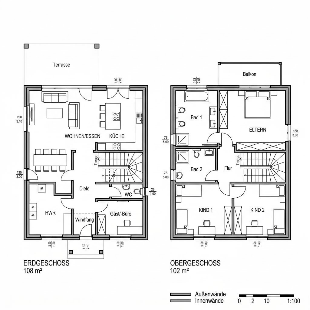 Stadtvilla City 210 von Hanlo Haus — Fertighaus mit rund 210 m²