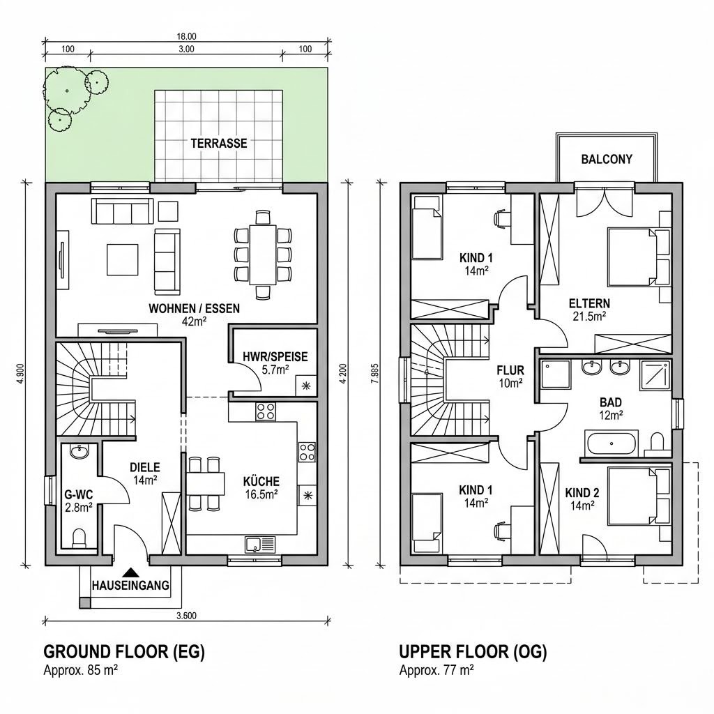 Stadtvilla Homestory Stadtvilla 162 von LEHNER HAUS — Holzfertighaus mit Zeltdach