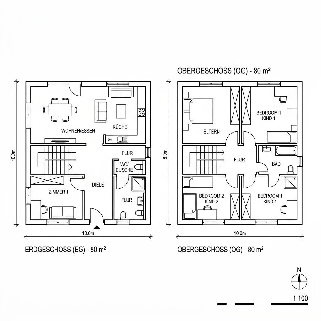 Stadtvilla 16.02 S von massa haus — Fertighaus mit Walmdach und 160 m²