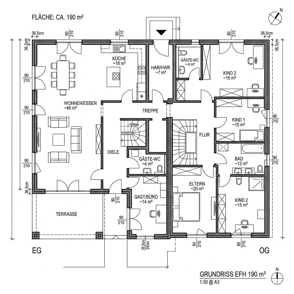 Stadtvilla Villa Onda 190 von Meisterstück-HAUS — Architektenhaus mit Zeltdach