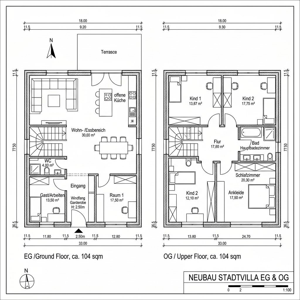 Stadtvilla Villa Onda 208 Stadtvilla von Meisterstück-HAUS — Fertighaus mit rund 208 m²