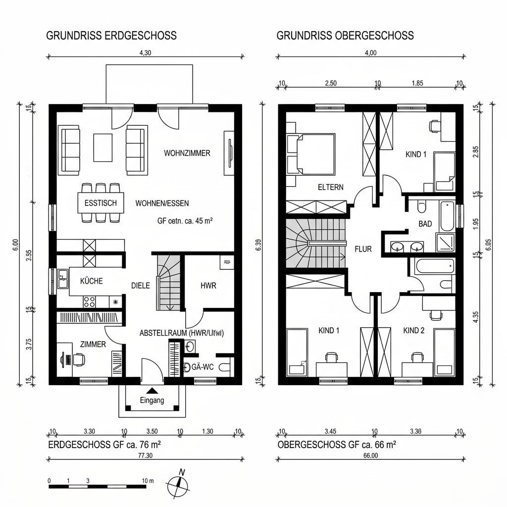 Stadtvilla Flairhaus 142 von Roth-Massivhaus — Massivhaus mit rund 142 m²