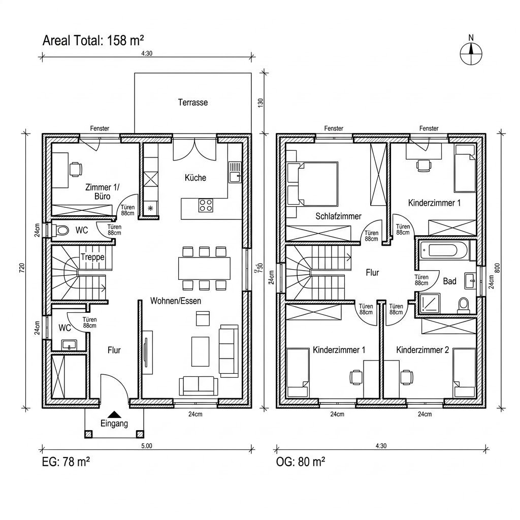 Stadtvilla SH 158 Z von ScanHaus Marlow — Fertighaus mit Zeltdach und 158 m²
