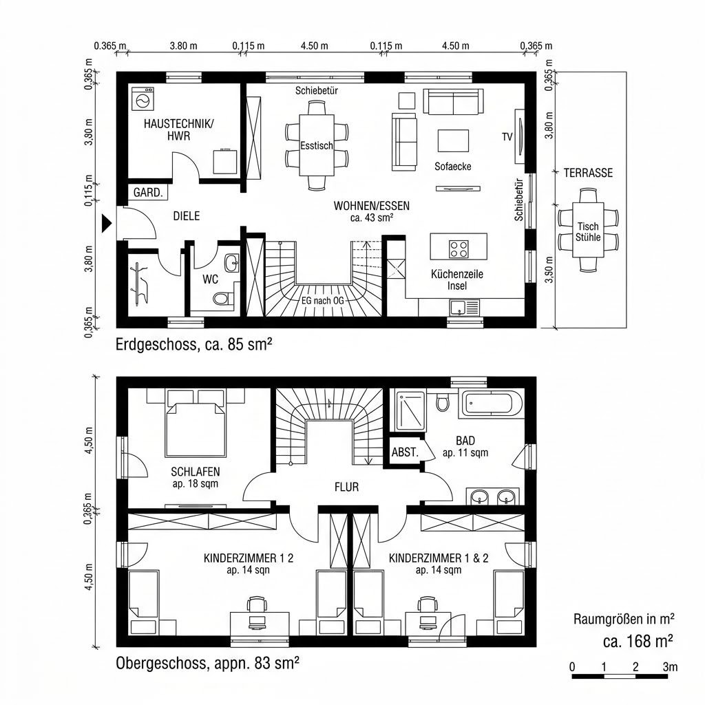 Stadtvilla Cubus 168 von TALBAU-Haus — Fertighaus mit rund 168 m²