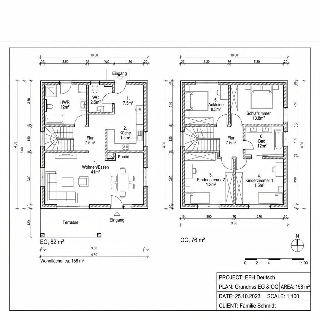 Stadtvilla 158 von Town & Country Haus — Massivhaus mit Walmdach und 158 m²