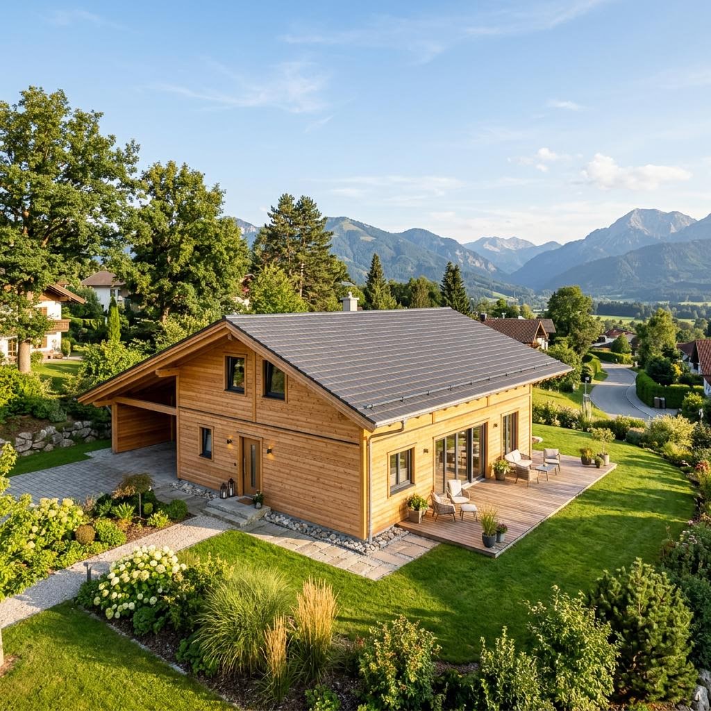 Chalet Chalet Bergwiese von Stommel Haus mit Satteldach und Holzfassade