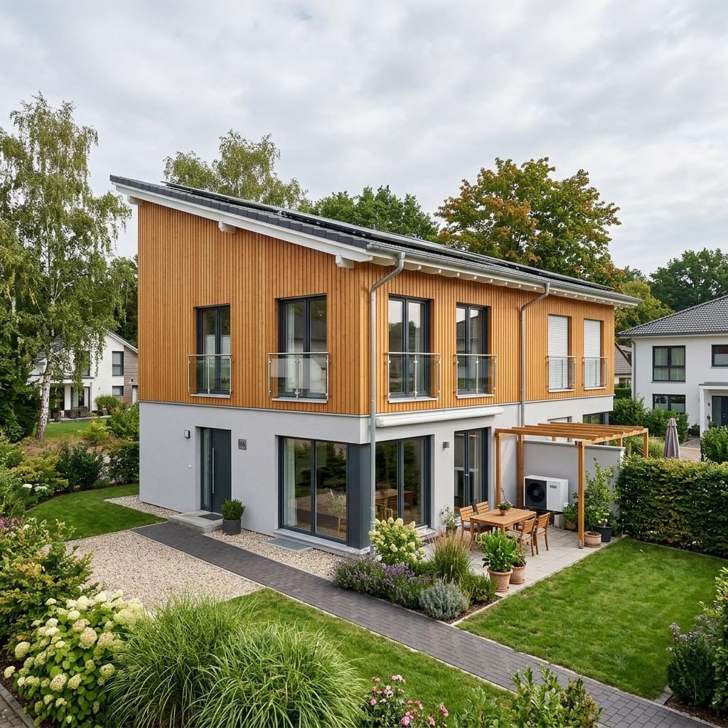 Zwilling 102 von STREIF Haus Doppelhaushälfte Zwilling 102 von STREIF Haus — Pultdach, 102 m² für schmale Grundstücke