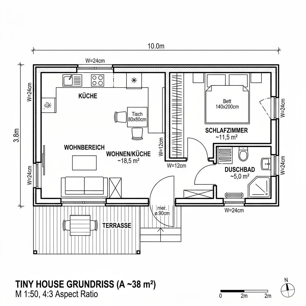 Tiny House Tiny Fjord 38 von Dwellii House — Modulhaus mit rund 38 m²