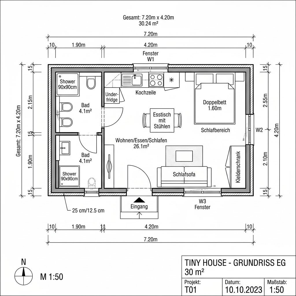 Tiny House Tiny Lagom 30 von Dwellii House — Modulhaus mit rund 30 m²