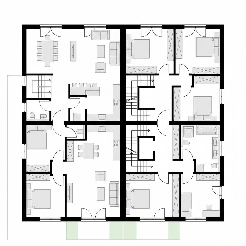 Grundriss Doppelhaus Mainz 116 von Town & Country Haus Deutschland