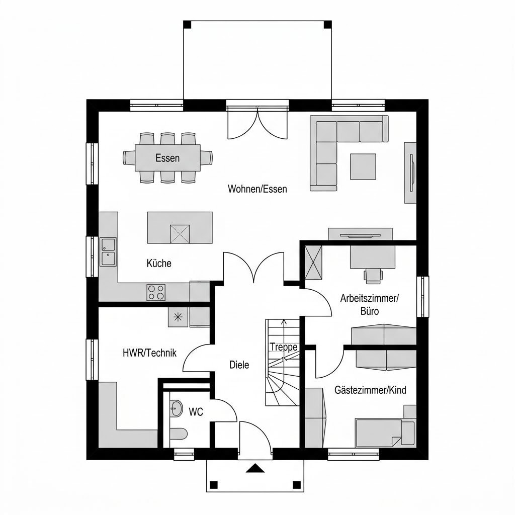 Stadtvilla Stadtvilla 145 von Town & Country Haus — Massivhaus mit 148 m²