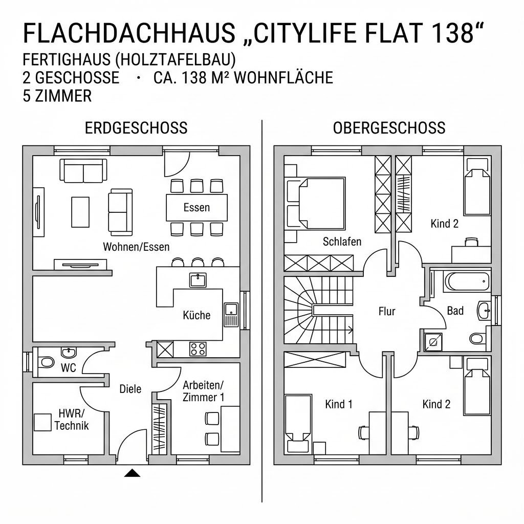 Grundriss CityLife Flat 138 von WeberHaus