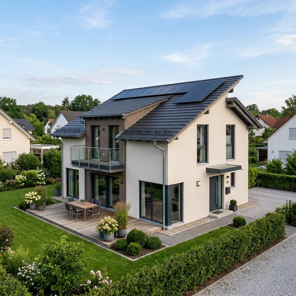 Generation VP 136 von WeberHaus Einfamilienhaus Generation VP 136 von WeberHaus mit Versetztes Pultdach — 136 m²