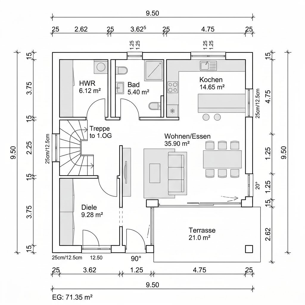 Kubushaus City 142 von WeberHaus mit Flachdach — kubisches Fertighaus im Bauhausstil mit 142 m²