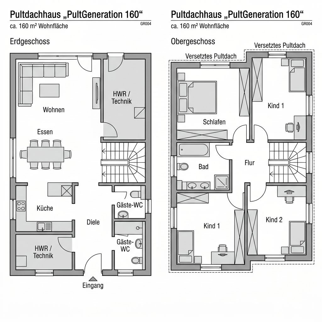 Grundriss PultGeneration 160 von WeberHaus