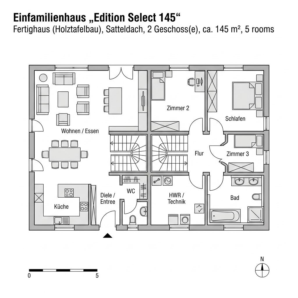 Grundriss Edition Select 145 von WOLF-HAUS